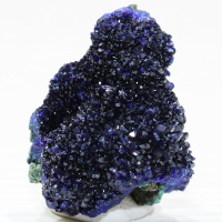 天然水晶原石礦晶體標本石藍銅礦孔雀石共生孩子科普教學貓礦