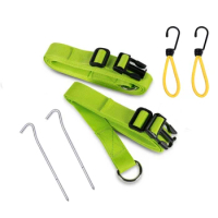 2set For Kampa Dometic Storm Straps Awning Tie Down Kit Caravan Motorhome Green RV Parts &amp; Accessories