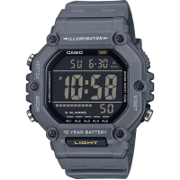 CASIO 卡西歐 大屏幕顯示 10年電力手錶 母親節送禮推薦-鐵灰 AE-1600H-8B