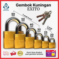 Gembok Kuningan mm / Padlock / Gembok Pagar / Gembok Motor / Gembok Rumah 20mm