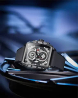 Jam Tangan Pria T5 7812W Chronograph Stopwatch Original Tali Rubber Kaca Safir Tahan Air 3 Meter Inc