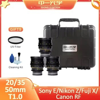 Zhongyi Mitakon 20mm 35mm 50mm T1.0 APS-C Cine Lens Cinematic Lens for Sony E Nikon Z Canon RF EOSR Fuji X XF BMPCC 4K Zcam E2