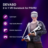 PSVR2 Controller Magnetic Gunstock, Adjustable Rifle Gun Attachment with Shoulder Straps for PlayStation VR2 Accessories