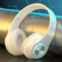 【D.studio】韓版發光無線頭帶式藍芽耳機(可通話折疊插卡 藍牙耳機 無線耳機 頭戴耳機 BH3)