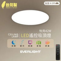 Everlight 億光 買1送1 悅亮42W LED遙控吸頂燈 適用4-5坪 