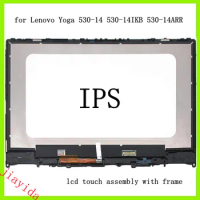 140" FHD IPS LCD Display Touch Screen Digitizer Assembly with Board Bezel for Lenovo Yoga 530-14 530-14IKB 530-14ARR 81EK 81