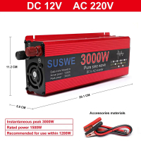 Brand new 3000W Pure Sine Wave Inverter 12v 24v~ 220V 110V 2000W 1000W Converter Power Supply DC AC 