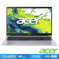 Acer 宏碁 Aspire Lite AL15-33P-31JK 15.6吋筆電(C3-N355/8GB/512GB/Win11)