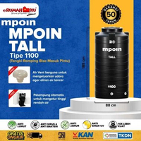 MPOIN Tall Tandon Toren Air Ramping | MPOIN Tall 280 Liter s/d 1100 Liter - Anti Lumut Garansi 50 Ta