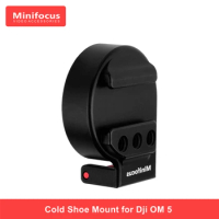 Ring Clamp Adapter for DJI OM 5 OSMO Mobile 5 Gimbal Mic Mount Extension with Cold Shoe 1/4" Thread Applied Video Microphone LED