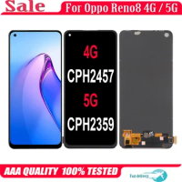 Original AMOLED For OPPO Reno8 5G CPH2359 LCD Display Touch Screen Digitizer Assembly For OPPO Reno 8 4G CPH2457 Display