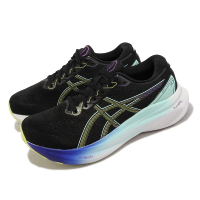 【asics 亞瑟士】慢跑鞋 GEL-Kayano 30 女鞋 黑 藍 4D引導穩定系統 支撐 運動鞋 路跑 亞瑟士(1012B357003)