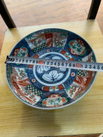 清青花加彩花鳥紋盤！日本伊萬里風格！品相完整一流！口徑25厘