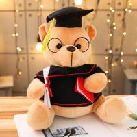 Graduated Dr. Bear Hat Teddy Bear Plush Doll