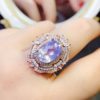 925 Silver Rose Gold Lavender Amethyst Ring Wedding Engagement Ring February Birthstone Ring Purple Gemstone Promise Ring
