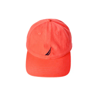 【NAUTICA】簡約品牌LOGO休閒帽(橘)