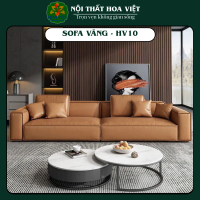 SOFA VĂNG HV10 DA MICROFIBER NHẬP KHẨU CAO CẤP , CHỐNG XƯỚC CHỐNG MỰC BÚT BI - NỘI THẤT HOA VIỆT