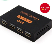 1 In 4 Out HDMI Splitter Splitter Amplifier HDCP 1080P 4K Dual Display for HDTV DVD PS3 Xbox