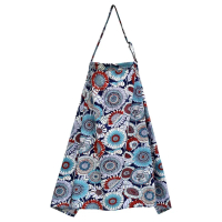Earth Bebe Nursing Cover Cotton - Sunflowers kapas ungu gelap