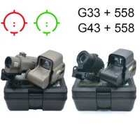 G43 Sight 558 G33 Airsoft 3X Magnifier G33 With Switch to Side Quick Detachable QD Mount For Hunting Black Apply Red dot 552 553