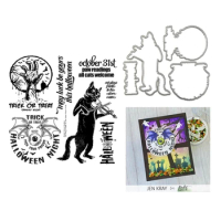 Cutting Dies New August 2022 Clear Stamp Scrapbooking For Card Making Cat Plays Fiddle to the Silver Moon Embossing Frame