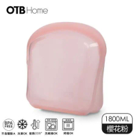 OTB 3D鉑金矽膠保鮮袋1800ml 櫻花粉