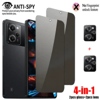Glass Poco M4 X5 X4 Pro Privacy Screen Protector For Xiaomi Poco F4 GT X3 Pro 5G Anti-Spy Tempered Glass Poco F3 M3 Front Film