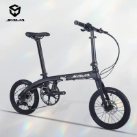 SAVA Z2 Carbon Fiber Folding Bike 16 Inch Light Bike Adult Unisex 9 Speed Folding Bike with Kit