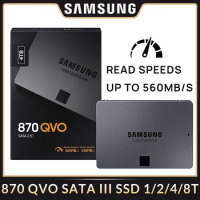SAMSUNG 870 QVO 1TB 2TB 4TB 8TB 2.5" SATA III SSD 560MBs Internal Solid State Drive HDD for Dell Lenovo Asus HP Laptop Desktop