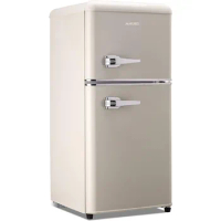 Mini Fridge with Freezer 3.5 Cu Ft 2 Door Compact Refrigerator for Apartment, Dorm, Office, Family, Basement