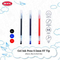 BEIFA Premium Gel Ink Pen - 0.5mm Needle Tip | Black Blue Red Ink | Ultra-Smooth Quick Dry | GA800 |