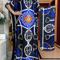 New Africa Fashion Blogger Recommend Popular printed Silk Kaftan Maxi Dresses Loose Summer Beach Bohemian Kaftan Long Dress