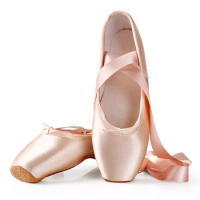 CXMMATW Pointe Shoes Ballet Shoes Adult Training Pink Satin Dance Shoes Pink Ballet Girls Ballet Satin Competition