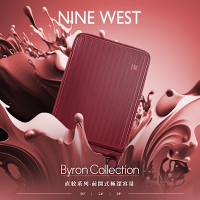 【NINE WEST】BYRON經典直條 28/24吋 前開式擴充行李箱/防爆拉鍊旅行箱 NW31268
