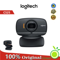Logitech-cámara web C525 HD con autoenfoque, cámara de 8MP, micrófono incorporado, USB2.0,