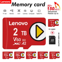 Original Lenovo 1TB Micro SD Card 2TB High Capacity 512GB 256GB Shockproof SD/TF Flash Memory Card 128GB For Camera