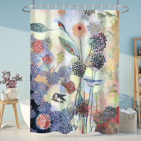 # ม่านห้องน้ำขายร้อน ภาพวาดสีน้ำมันนกและต้นไม้ศิลปะนามธรรมภาพวาดม่านอาบน้ำม่านผ้าม่านแขวน