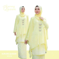 BAJU KURUNG QUEEN / PERMAISURI BERSAMA CAPE DEWASA [YELLOW]