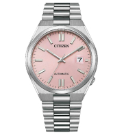 【CITIZEN 星辰】PANTONE限定粉色面機械腕錶 /40mm(NJ0158-89X)