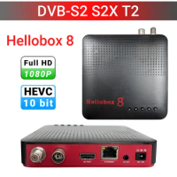 Hellobox 8 Set Top Box H.265 TV Receiver DVB T2 DVB S2 Hellobox8 support RJ45 WiFi HEVC PowerVu TV Box TVBOX Hellobox8