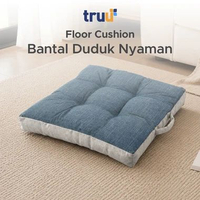 TRUU Floor Cushion Navy Beige TR.FC003 50x50 cm Dacron 8oz Bantal Duduk Lantai Empuk Tebal Bantal Le