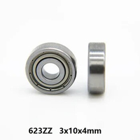 100pcs/lot 623ZZ 623-ZZ 623 ZZ 2Z 3*10*4mm Deep Groove Ball bearing Miniature Mini Ball Bearings 3x10x4 mm 623Z