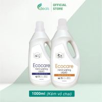 Nước Rửa Tay Bồ Hòn Hữu Cơ ECOCARE 1 lít (Tặng vỏ chai 250ml) - Sạch khuẩn, chăm sóc da tay, tinh dầ