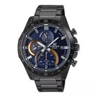Casio Jam Tangan Pria Casio Edifice EFR-571DC-2AVUDF Chronograph Blue Navy Dial Black Stainless Stee