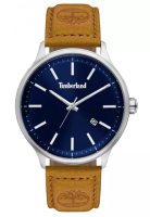 Timberland Watch Timberland - Jam Tangan Pria - Silver - Brown Leather Strap - 15638JS/03