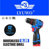 LYUWO 16.8V Cordless Drill Electric Screwdriver Mini Wireless Power Driver DC Lithium-Ion Battery Power Tools