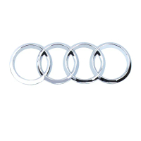 Suitable for Audi A6L A4L rear emblem, black fender side emblem, four-wheel drive grille, rear lette