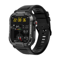 MK66 Rugged Smart Watch Men Big Battery Music Play Fitness Tracker Bluetooth Dial Call Sport Smartwatch For Men