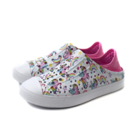 【SKECHERS】SKECHERS FOAMIES 洞洞鞋 白/粉紅 獨角獸花紋 童鞋 308054LWMLT no948