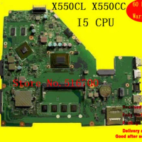 X550CC i5 CPU 4GB RAM Notebook PC Main Board For ASUS X550C X550CC Laptop motherboard